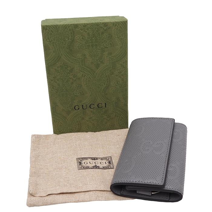 GUCCI（グッチ） キーケース 6連 三つ折り GGエンボス レザー 625565