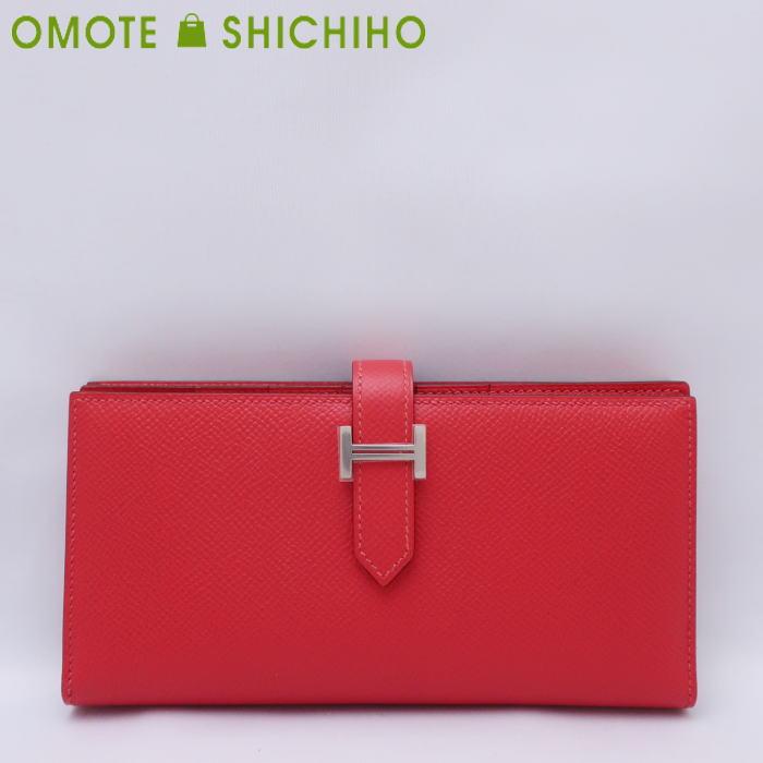 Bearn HERMES エルメス ベアンスフレ 二つ折り 長財布 ヴォーエプソン  