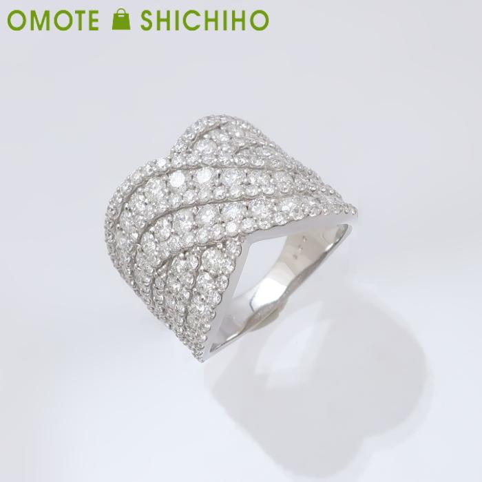 K18 WG パヴェダイヤ ダイヤモンド リング 13.5号 D:3.00ct ホワイト  