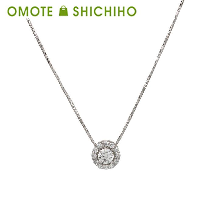 PT850 PT900 ダイヤモンド サークル ネックレス ペンダント D:0.314ct 