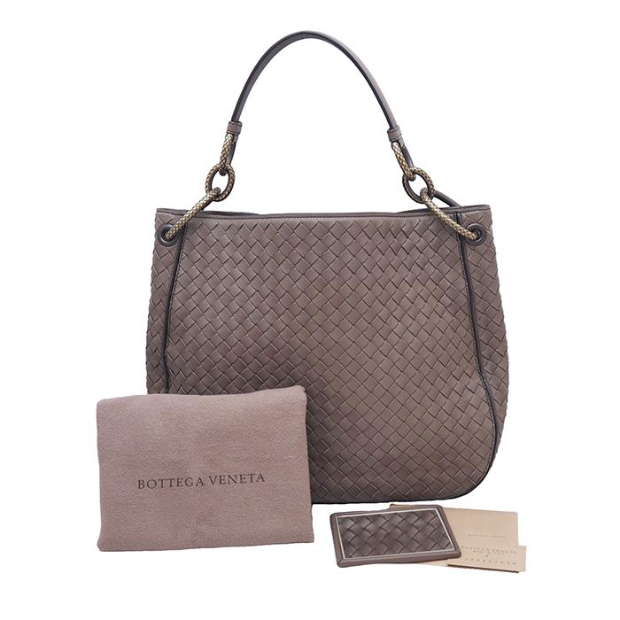 BOTTEGAVENETA ボッテガヴェネタ ループ イントレチャート ショルダーバッグ 494119 ワンハンドル 春 美品◆中古Aランクの画像