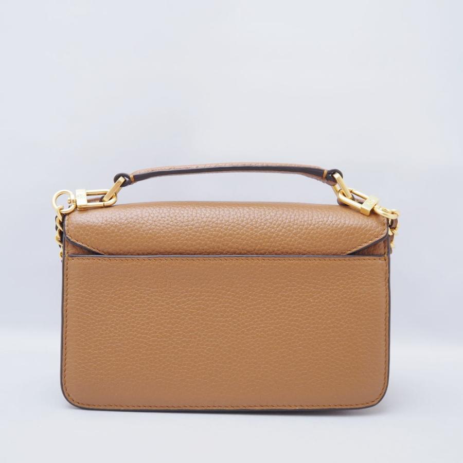 美品】トリーバーチ ブリテン チェーン ウォレット ショルダーバッグ 茶