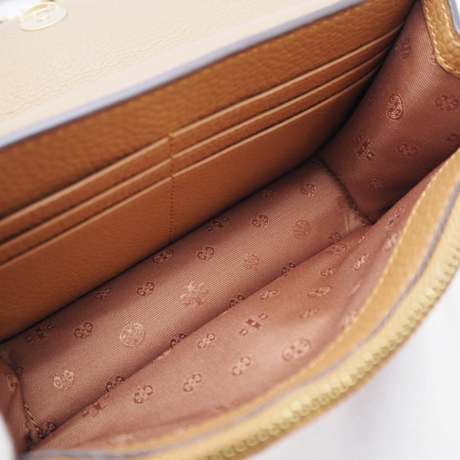 美品】トリーバーチ ブリテン チェーン ウォレット ショルダーバッグ 茶