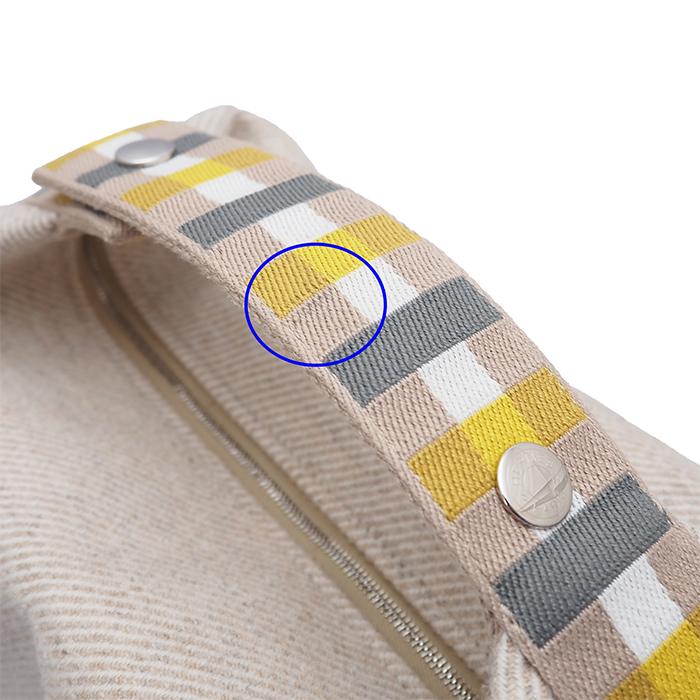 HERMES エルメス ブリッド ア ブラック GM オ カレ コットン ポーチ コスメポーチ ミニバッグ ハンドバッグ ◆中古A+ランクの画像