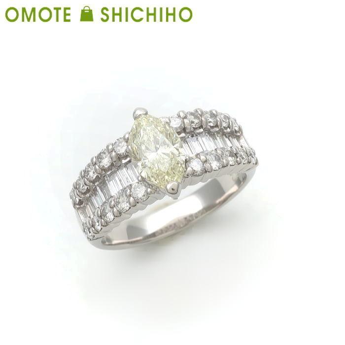 PT900 マーキスダイヤ ダイヤモンド リング 13号 D:1.095ct 1.02 