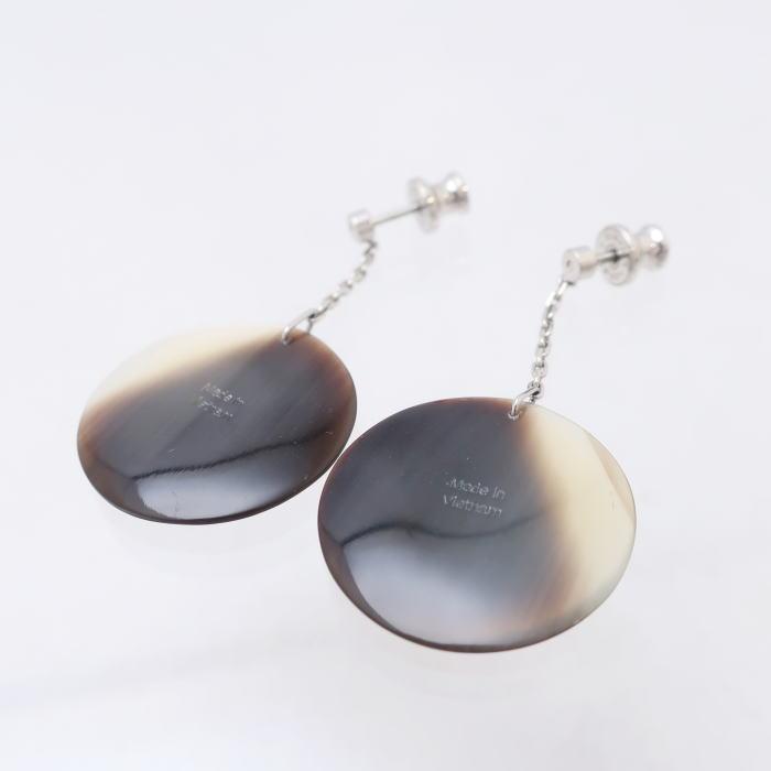 HERMES（エルメス） バッファローホーン ミニマル ピアス パラディウム 