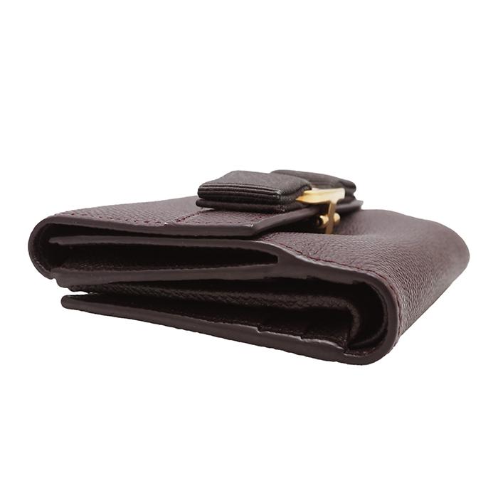 FERRAGAMO（フェラガモ） ヴァラ リボン 二つ折り財布 コンパクト