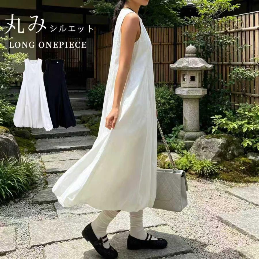 ロングワンピースノースリーブ フレアワンピース ワンピース 大人