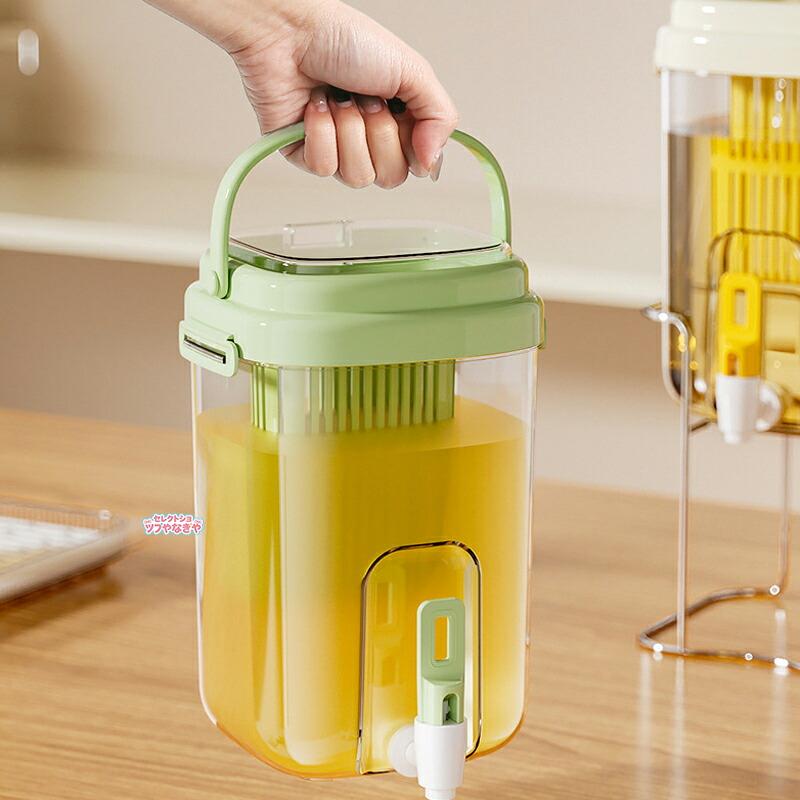 麦茶ポット ピッチャー お茶ポット 冷水筒 冷蔵庫ポット 2L 大容量 蓋