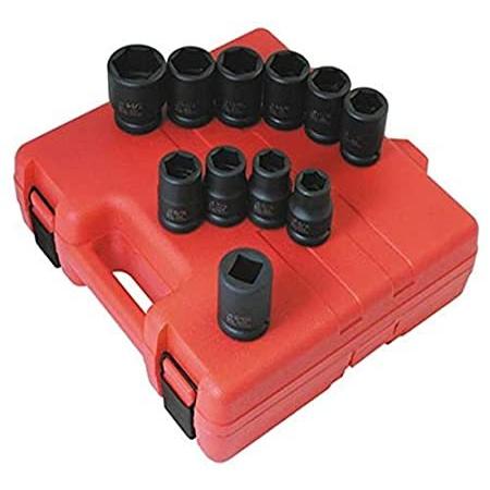 Sunexツール4682 11ピース3/4インチドライブトラックインパクトソケットセット沙サイズ トラック用インパクトレンチ19mm角(ソケット4点セット) AIR WAVE(和
