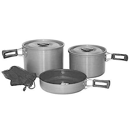 Texsport 先駆者 ブラック アイス ハード アルマイト 調理 セット