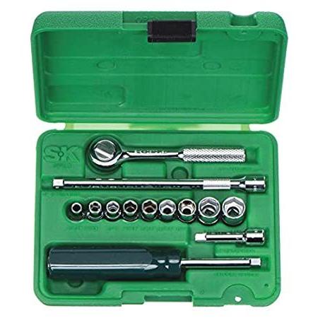 Socket Wrench Set, SAE, in. Dr, 13 pc