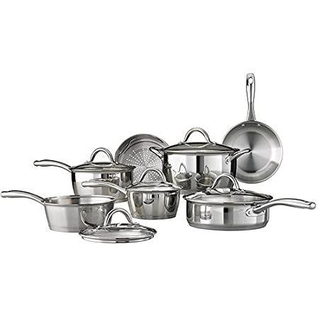 omss storeTramontina 12-Piece Gourmet Tri-Ply Base Cookware Set, Stainless Steel by T 売り込み