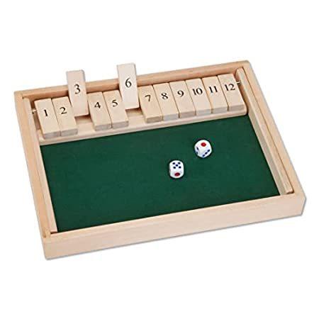 【送料無料】Bits and Pieces - Wooden Shut the Box 12 Dice Game Board-Classics tabletop｜omssstore