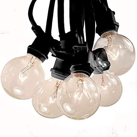 100 Foot C9 Commercial Exterior Globe String Lights with 80 G50 Inch Clea