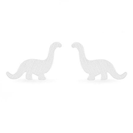 送料無料Boma スタッドピアス スターリングシルバー 恐竜 ブロントサウルス
