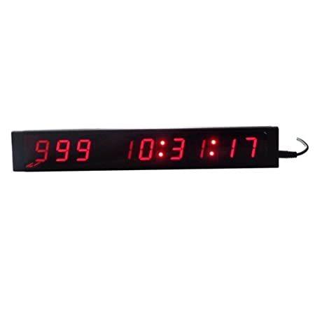【送料無料】BestLED LED Digital Days Countdown Clock 1" 9 Digits Red Color Wall Clock D｜omssstore