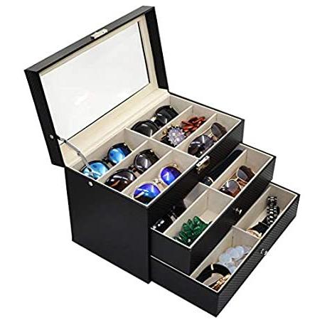 人気no 1 送料無料 Adtl 眼鏡サングラス収納ボックス ディスプレイケース ストレージオーガナイザー コレクター ブラック 整理用品 小物入れ Www Audaciacomunicacion Es