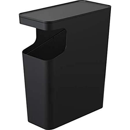 山崎実業 ゴミ箱 サイドテーブル ナイトテーブル ダストボックス&サイドテーブル タワー ブラック 3989 山崎実業 公式 ダストボックス＆サイドテーブル タワー | ヤマソロ公式