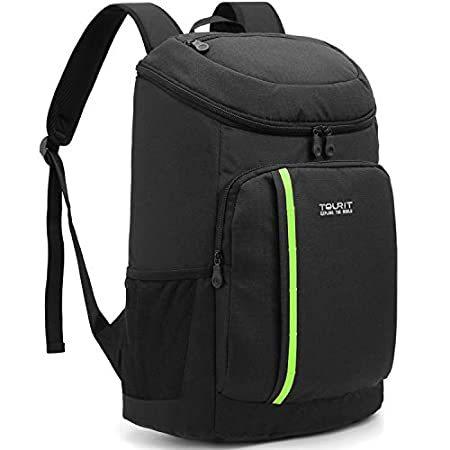 2021年秋冬新作 Backpack Cooler Insulated TOURIT - 【送料無料】(Black-2) 21 w Backpack Lightweight Cans クーラーバッグ、保冷バッグ