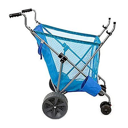 Seina Steel Framed Collapsible Versatile Garden Cart Beach Sand Cruiser, Bl