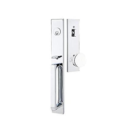 Emtek Contemporary Tubular Entry Set: Lausanne Style with Round KNOB on The