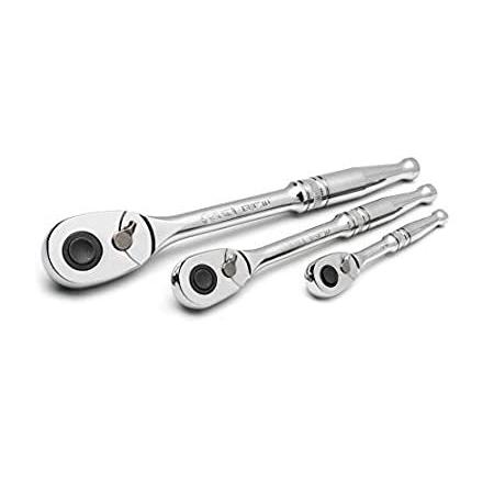 SATA 3-Piece Quick-Release Ratchet Set with Teardrop Head, Full-Polished Ch