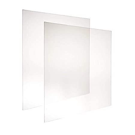 Skitement 超透明UV耐性フレームグレードアクリルプレキシガラスクリアシート写真フレーム交換 0.0625インチ（1 16インチ） 2個パック