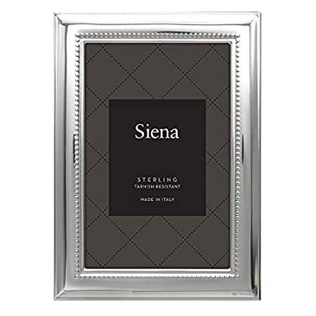 Siena 5x7 Sterling Silver Beaded Channel Picture Frame, Boutique Quality Ph