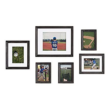 Kate and Laurel Bordeaux Casual Gallery Frame Wall Kit, Set of 6, Distresse