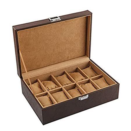 watch box High-end Artificial Leather, Vintage Jewelry Watch Collection Box