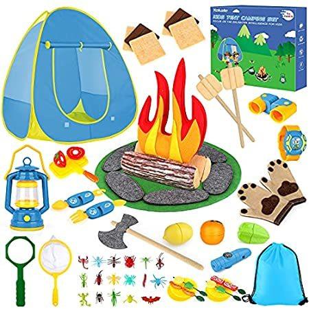 送料無料Kids Camping Play Tent Toys for 3 4 5 6 7 Year Old Boys Girls Pretend Play