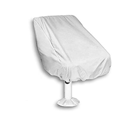 FLR ボートシートカバー アウトドア 防水 ポンツーンボートシートカバー 耐候性 キャプテンチェアシートカバー オールシーズン保護 シルバー