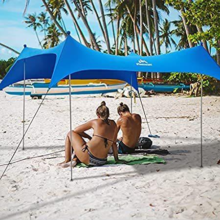 【破格値下げ】 【送料無料】Flamount Beach Canopy, Outdoor Pop Up Canopy Tent Beach Shade Sun Shelter U アウトドアチェア