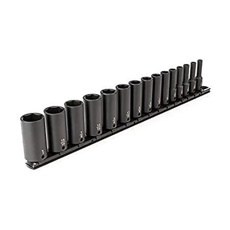 TEKTON 3/8 Inch Drive Deep 6-Point Impact Socket Set, 15-Piece (1/4-1 in.)
