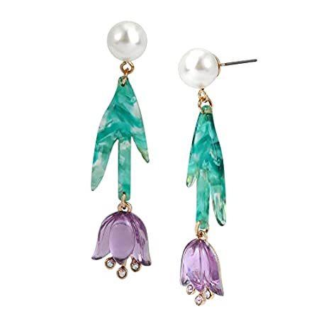 送料無料チューリップドロップイヤリング