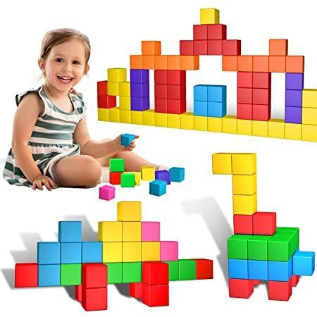 送料無料54 PCS Magnetic Blocks, Large Magnetic Building Blocks for Toddlers 1-3, Mo