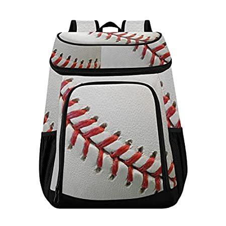 【送料無料】Baseball Leather Leakpr Box Lunch Insulated Bag Cooler Soft Backpack Cooler クーラーバッグ、保冷バッグ 【激安大特価！】 
