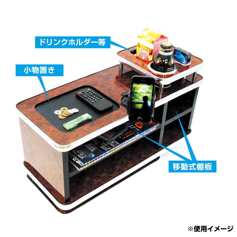 ジェットイノウエ 直送品 コンソールボックス 黒木目調 592852 ※代引