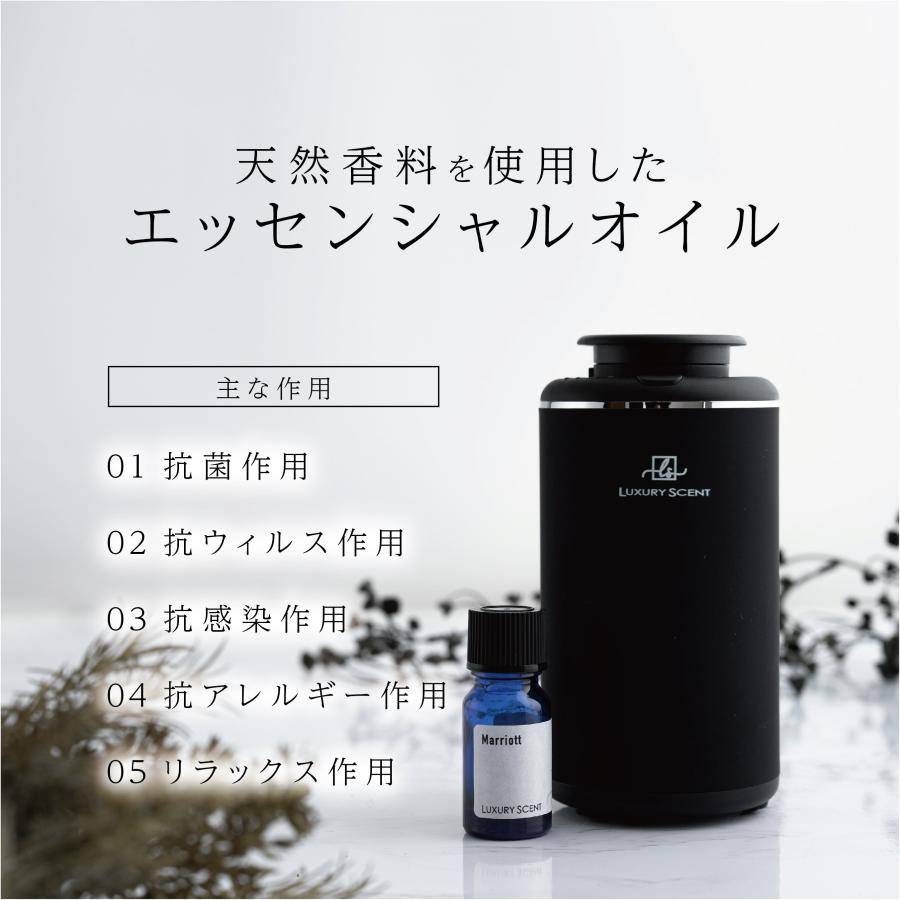 メーカー直送 LUXURY SCENT(ラグジュアリーセント) アロマディフューザー 充電式 コードレスタイプ 車用 フレグランス 芳香剤 アロマオイル ※代引・返品不可の画像
