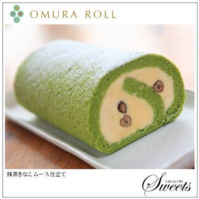【ロールケーキ】おおむらロール　抹茶ときなこのムース仕立て 1本　<冷凍便> |  | 03