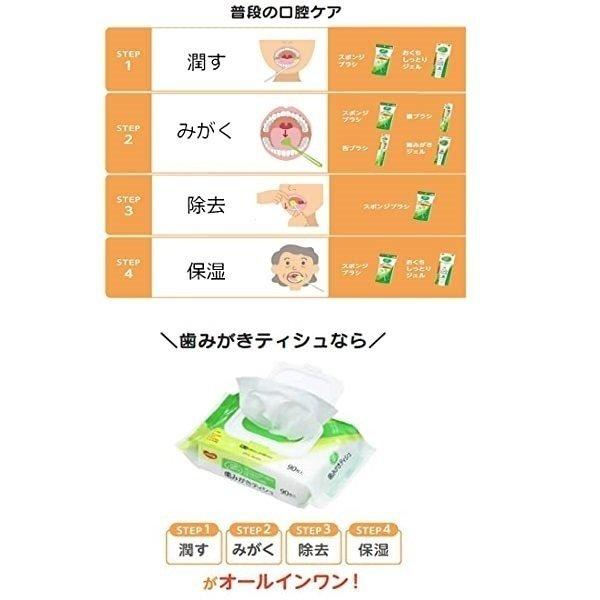 口腔ケア ハビナース 歯みがきティッシュ くち当たりおだやかタイプ ノンアルコール 90枚入×12個 669101AQ ピジョンタヒラの画像