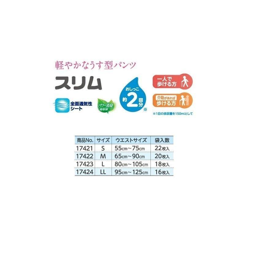 おむつ リフレ はくパンツ スリム Mサイズ 18194 20枚入×6袋 リブドゥコーポレーション_3