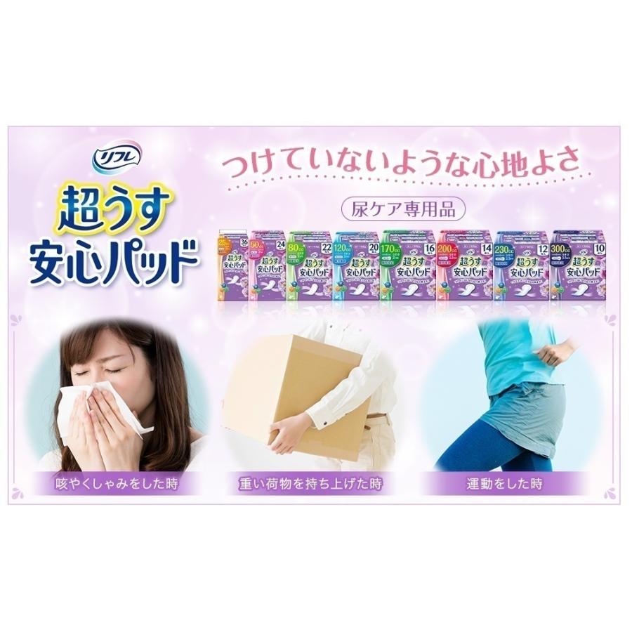 尿とりパッド リフレ 超うす安心パッド 薄型 吸収 消臭 80cc 17574 22枚入×24袋 リブドゥコーポレーション
