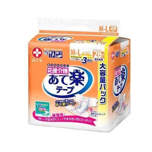 おむつ サルバ 白十字 応援介護 あてテープ M〜Lサイズ 35508 28枚入×4袋
