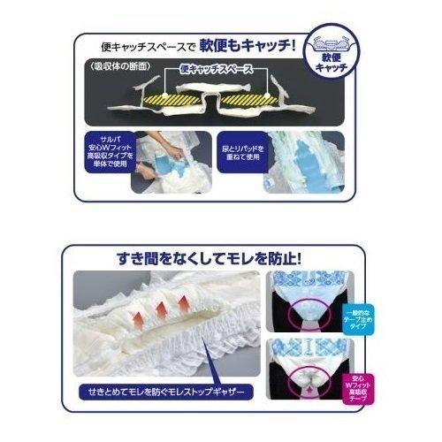 おむつ 白十字 サルバ 安心Wフィット 高吸収タイプ 35613 Lサイズ 26枚入×8袋