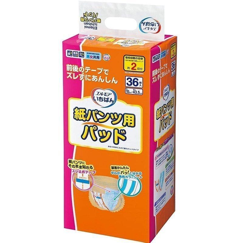 尿とりパッド エルモア いちばん 紙パンツ用パッド 475691 36枚入×12袋 カミ商事