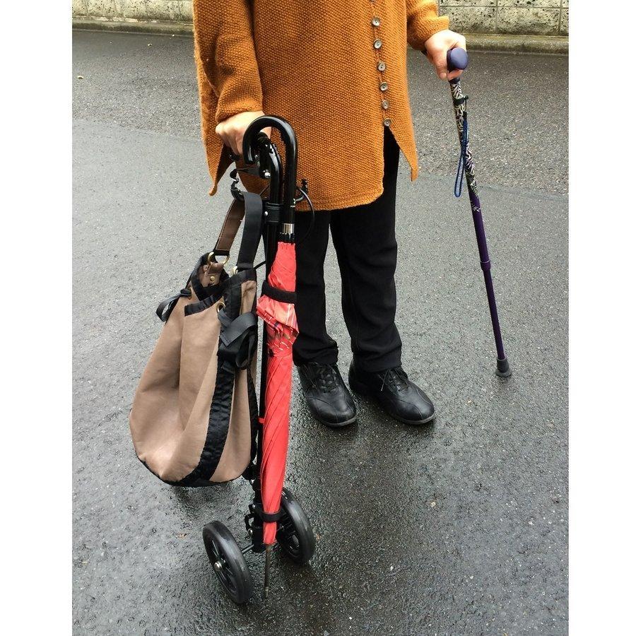 フジホーム 車輪付きステッキ 杖 ハンドレールステッキII WB5135