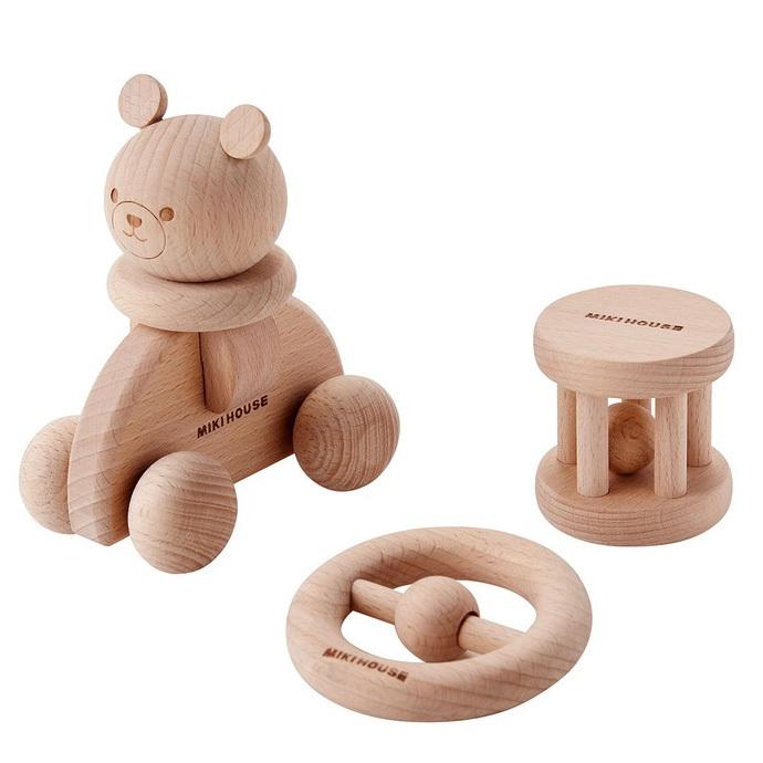 MIKI HOUSE（ミキハウス） 出産祝い 知育玩具 ウッドトイセット 木の