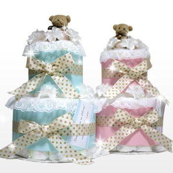 Merries おむつケーキ オムツケーキ 出産祝い 出産祝 シンプル 2段